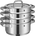 Compact Cuisine grytesett 4-delt rustfritt stål induksjon forfra