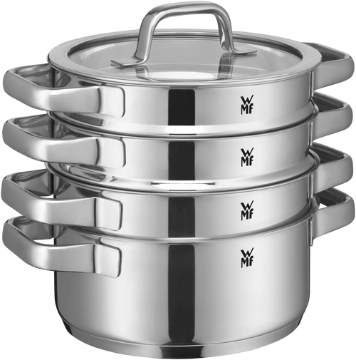 Compact Cuisine grytesett 4-delt rustfritt stål induksjon forfra