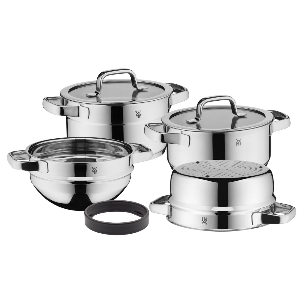 Compact Cuisine grytesett 4-delt rustfritt stål induksjon bakside