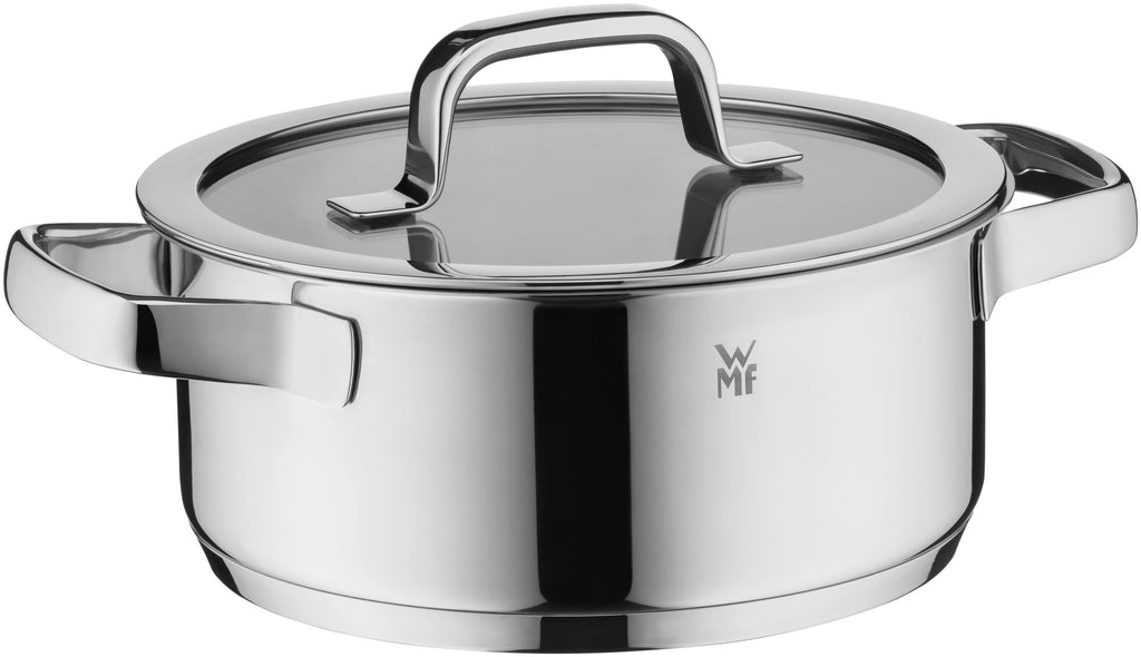 Compact Cuisine grytesett 4-delt rustfritt stål induksjon nærbilde av lokk