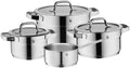 Compact Cuisine grytesett 4-delt rustfritt stål forfra
