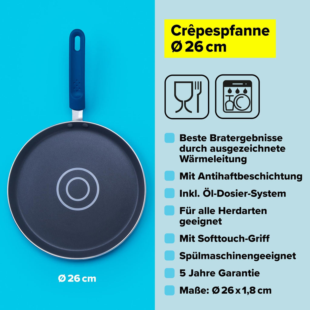 Crêpepanne non-stick Ø26 cm aluminium - Tasty med stekte crêpes