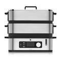 Dampkoker 900W med 2 dampkamre digital timer - WMF KUCHENminis forfra