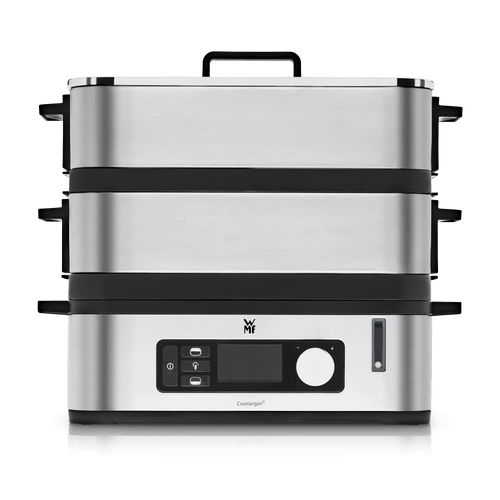 Dampkoker 900W med 2 dampkamre digital timer - WMF KUCHENminis forfra