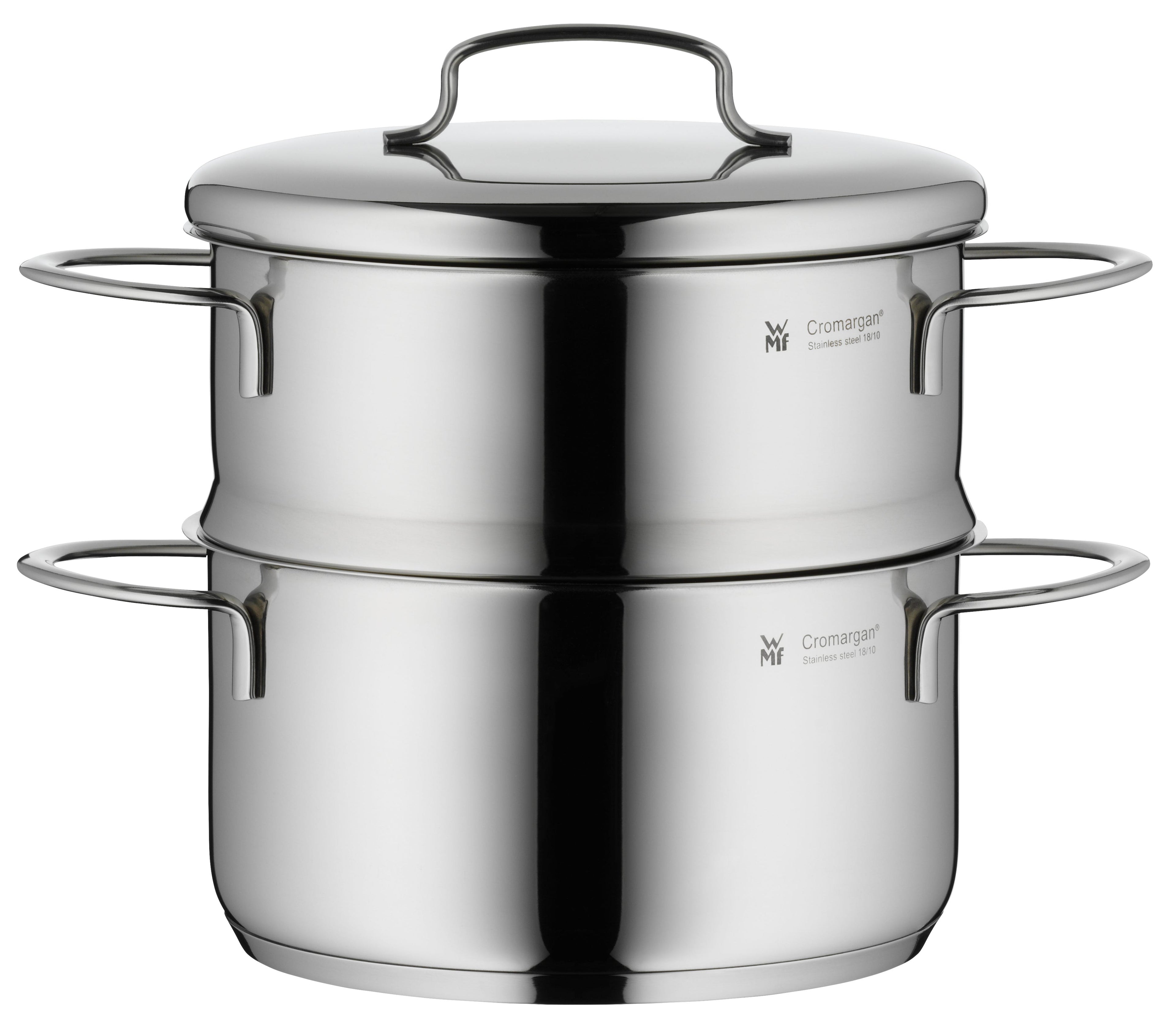 Detalj av håndtak på Dampkoker mini 16 cm rustfritt stål 1,5 L med lokk - WMF