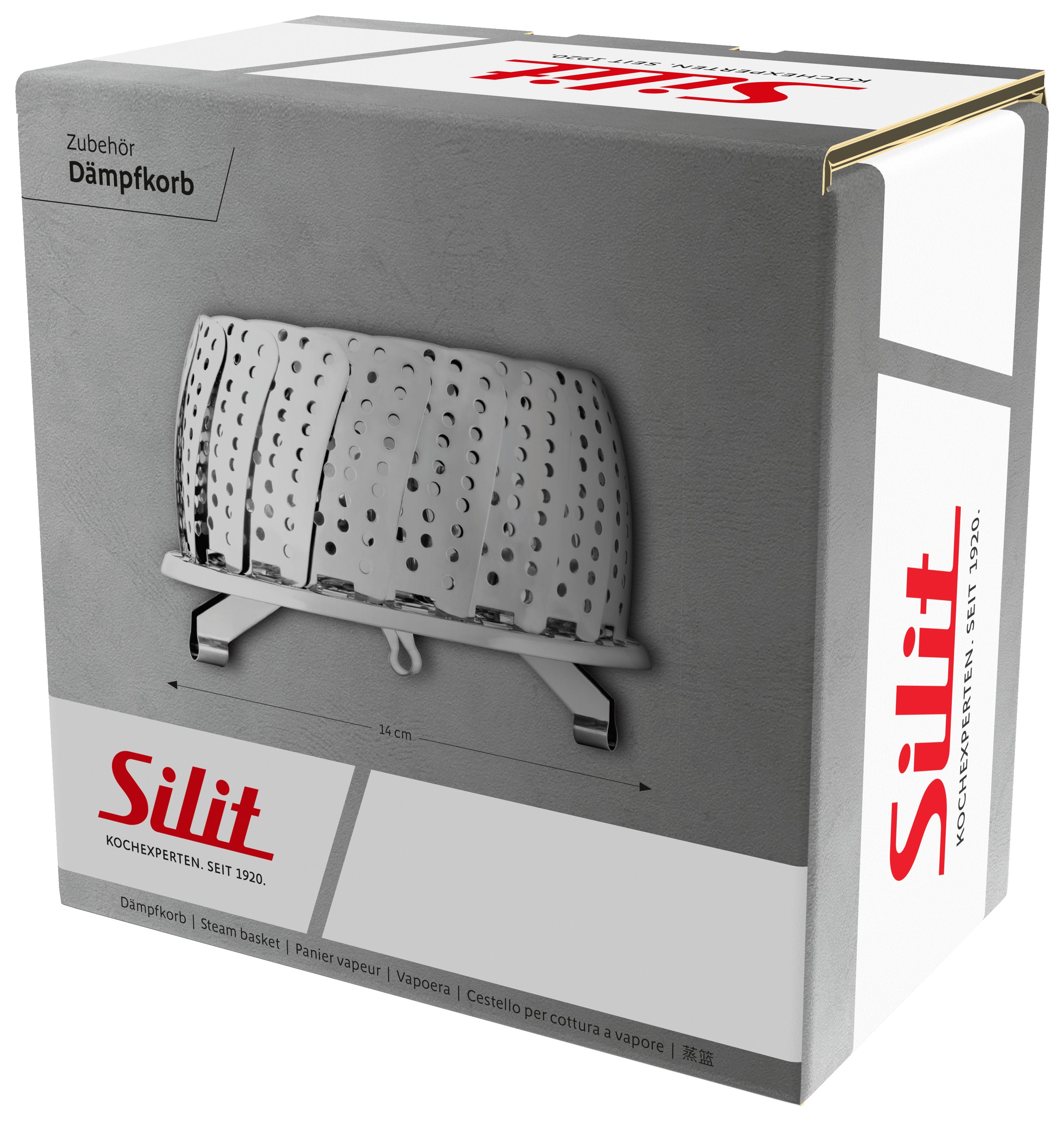 Dampkokinnsats 14 cm rustfritt stål - Silit pakket