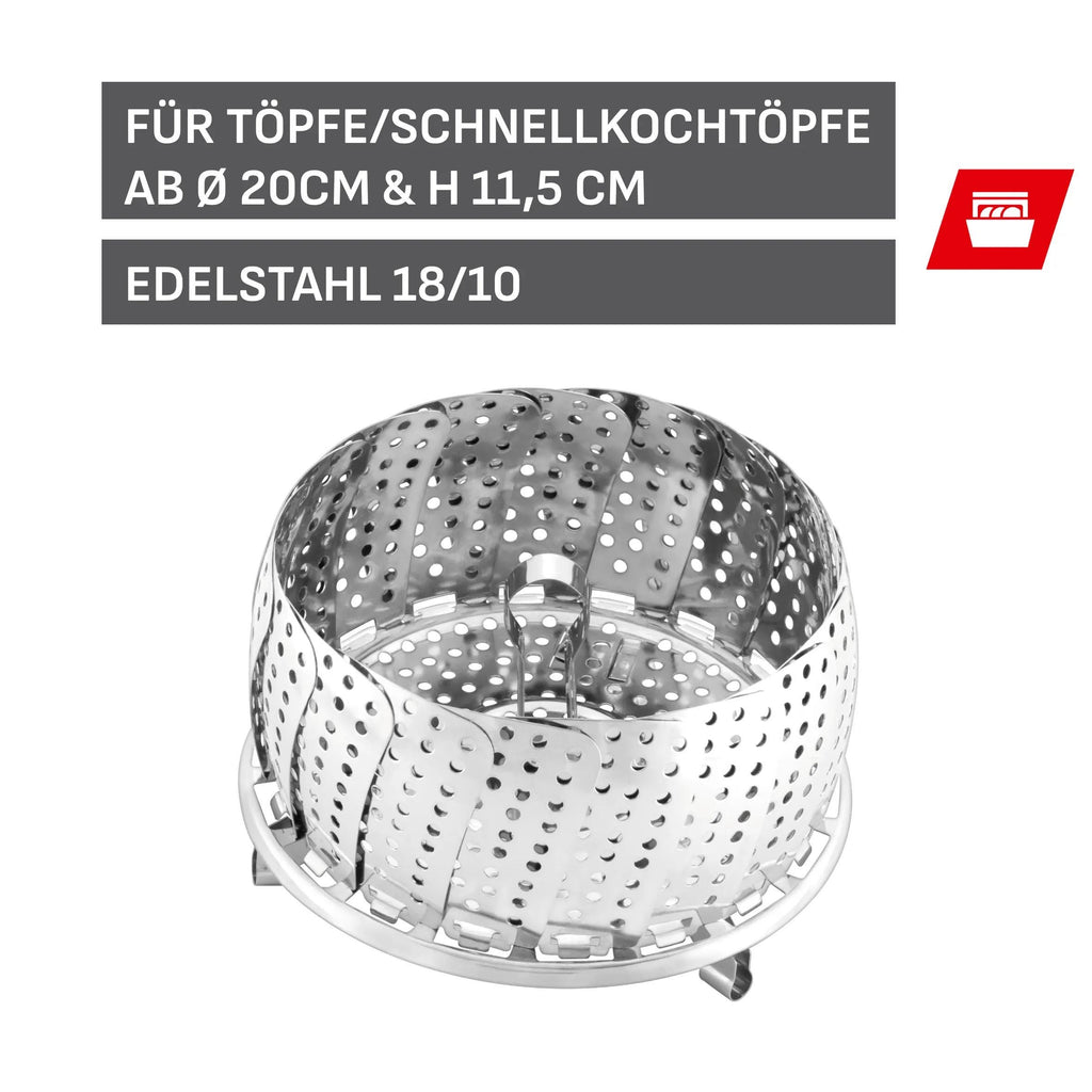 Sidebilde av Dampkokinnsats 18,5 cm rustfritt stål - SILIT