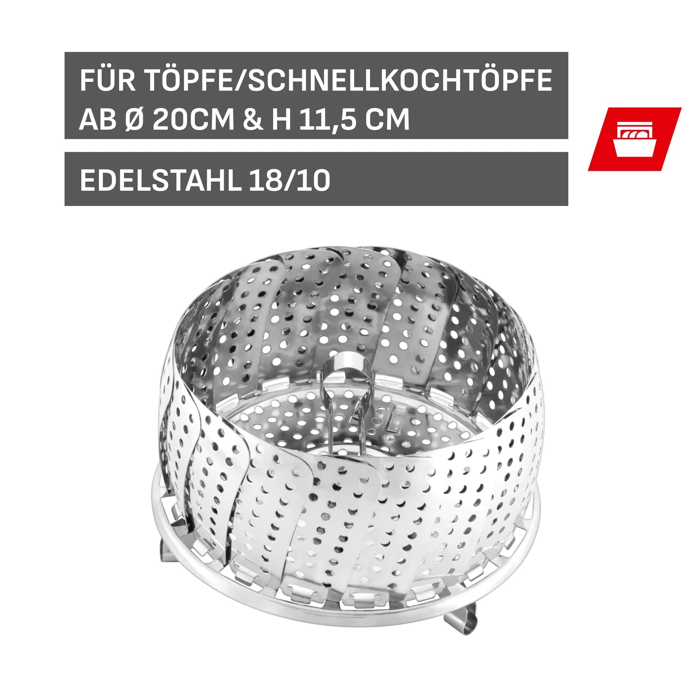 Sidebilde av Dampkokinnsats 18,5 cm rustfritt stål - SILIT