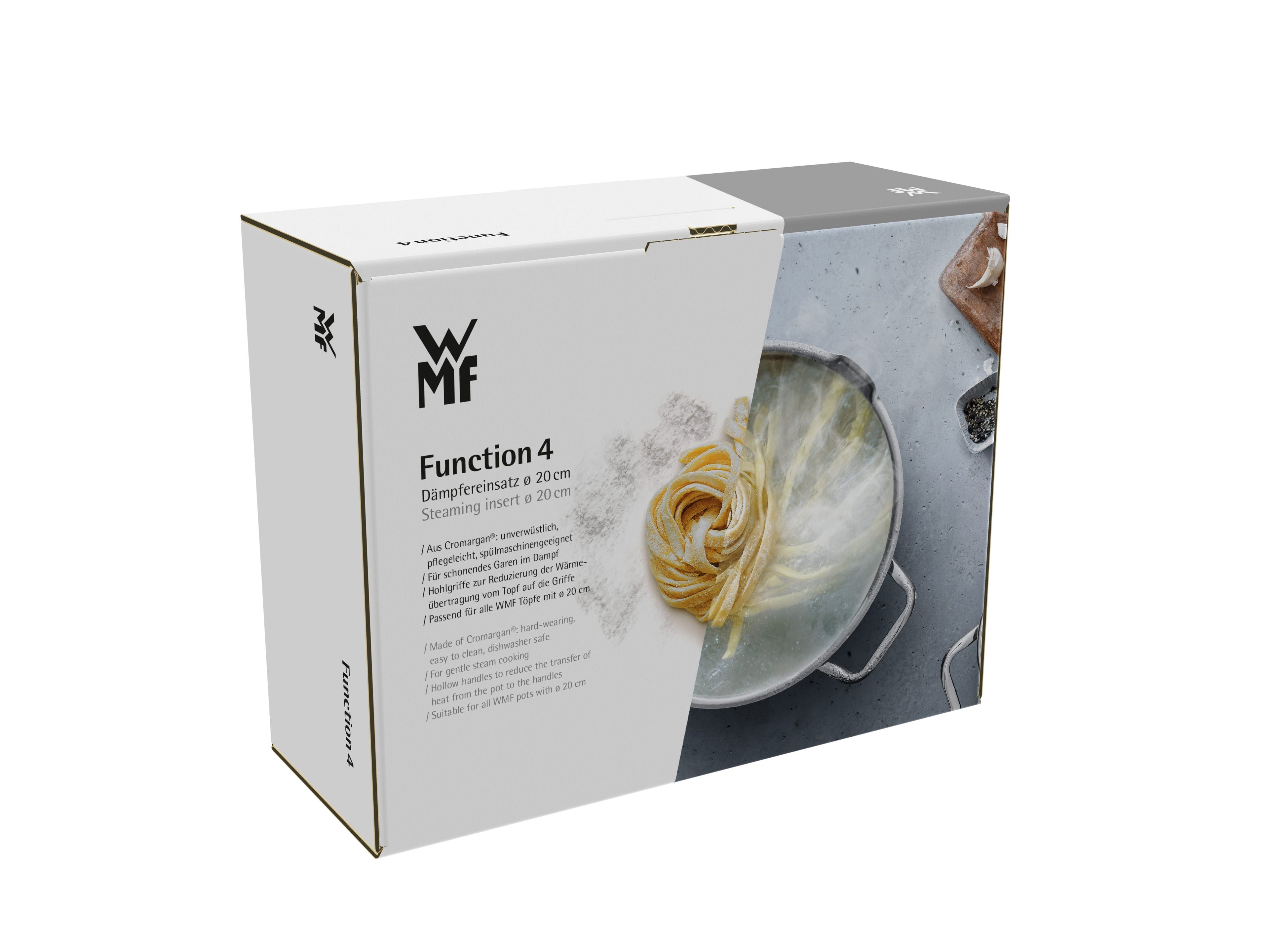 Dampkokinnsats Function 4 rustfritt stål 20 cm detalj
