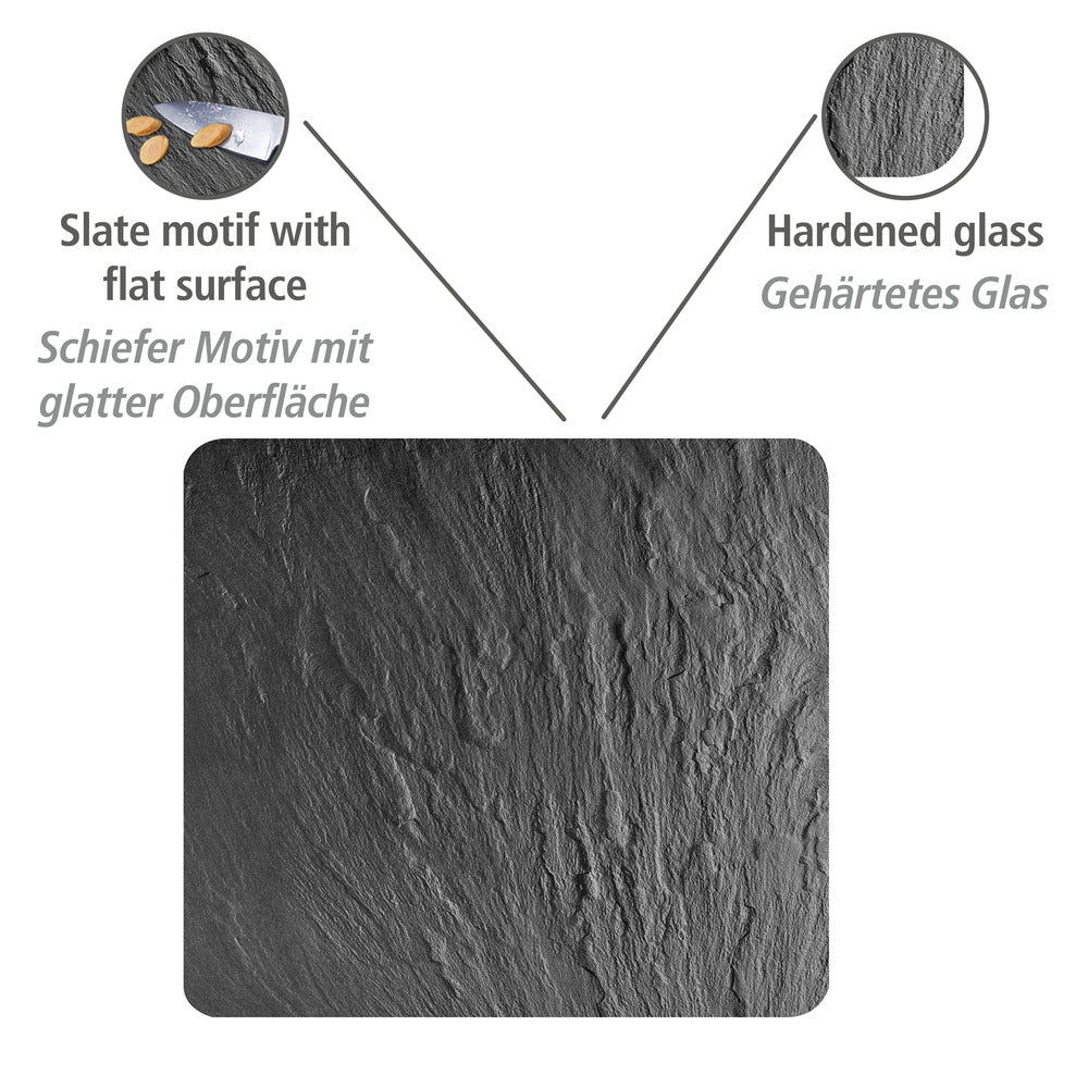 Detalj av Dekkeplate glass skiferdesign svart for komfyrtopp - Wenko