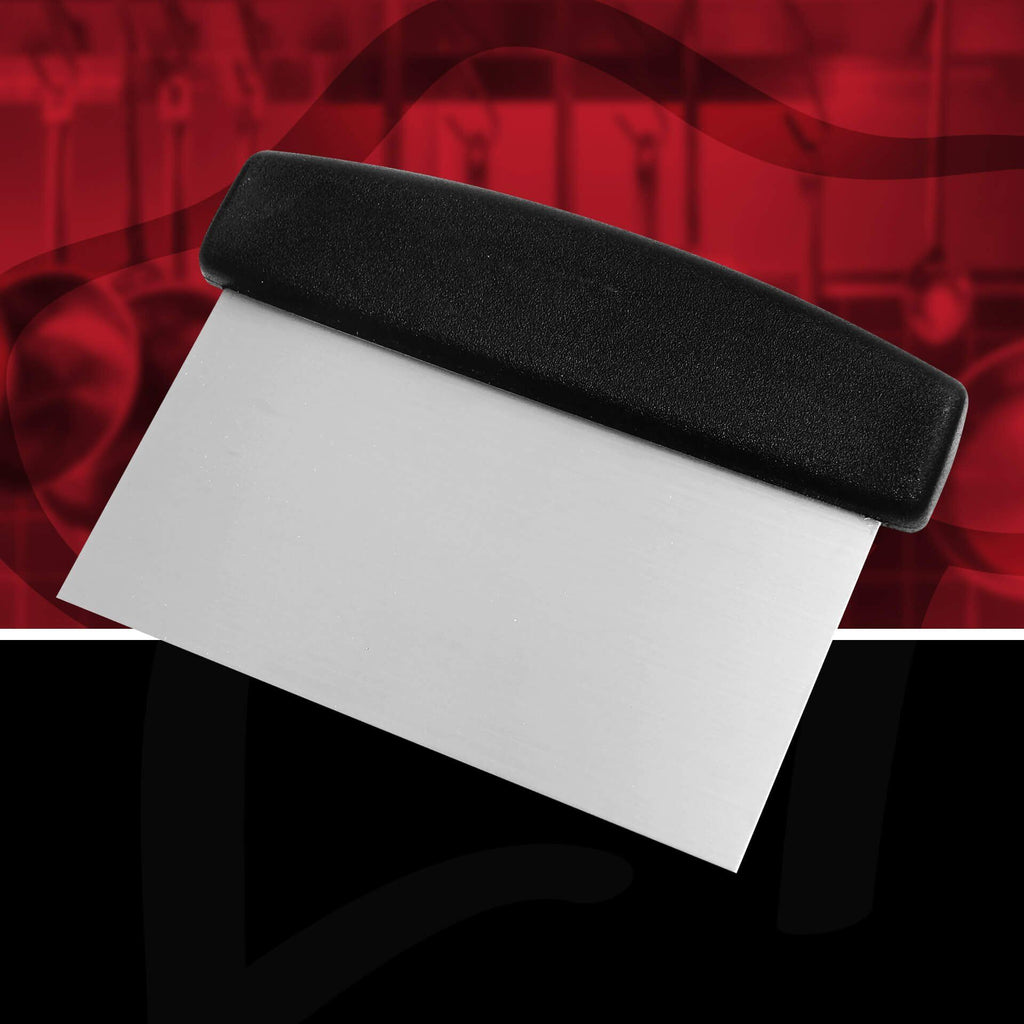 Deigskraper rustfritt stål 16x8 cm - FMprofessional med svart håndtak