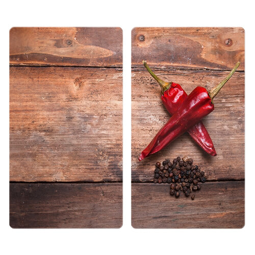 Dekkeplate glass for komfyrtopp 2-delt sett pepperdesign - Allstar forfra