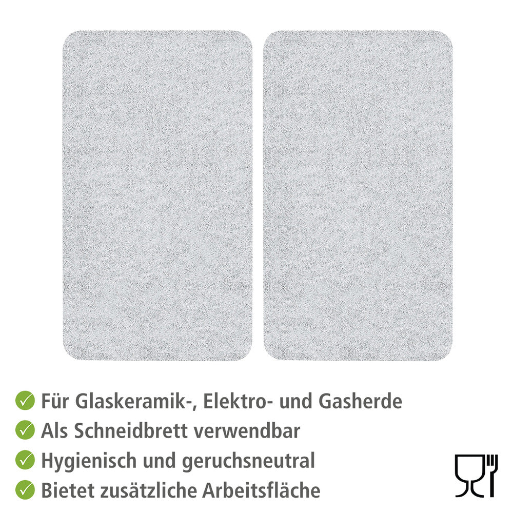 Dekkeplate glass transparent 2-delt sett for komfyrtopp - Wenko bakside