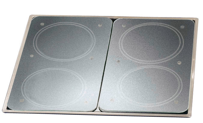 Nærbilde av Dekkeplate glass transparent 2-delt sett for komfyrtopp - Wenko
