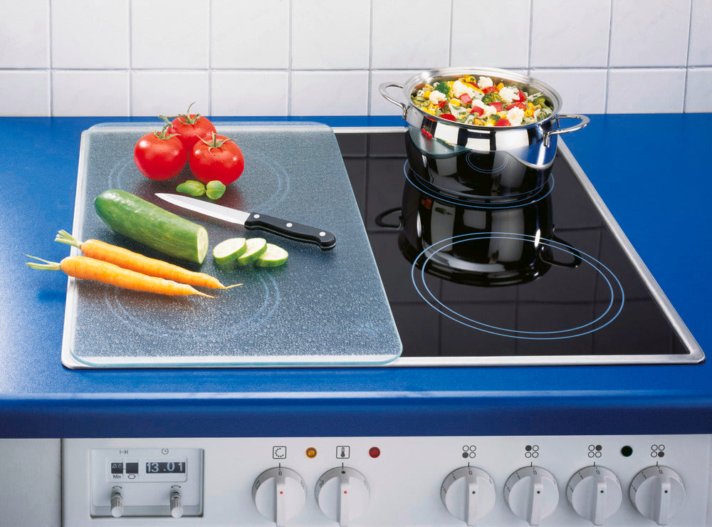 Sidevisning av Dekkeplate glass transparent 2-delt sett for komfyrtopp - Wenko