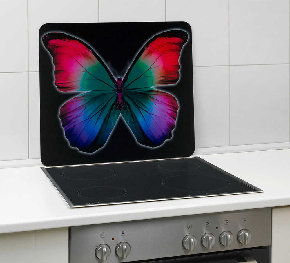 Detalj av sommerfugl-motiv på Dekkeplate glass sommerfugl-motiv for komfyrtopp - Wenko