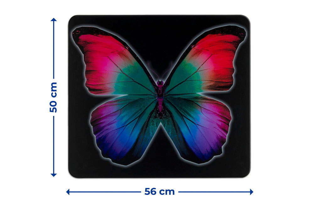 Dekkeplate glass sommerfugl-motiv for komfyrtopp - Wenko sideprofil
