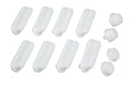 Dempestopper for toalettsete hvit plast 4 stk WENKO forfra