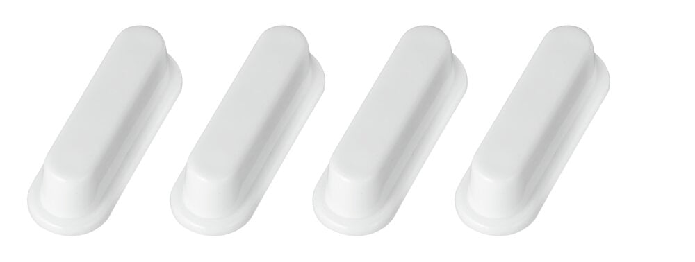 Dempestopper for toalettsete hvit plast 4 stk WENKO pakning