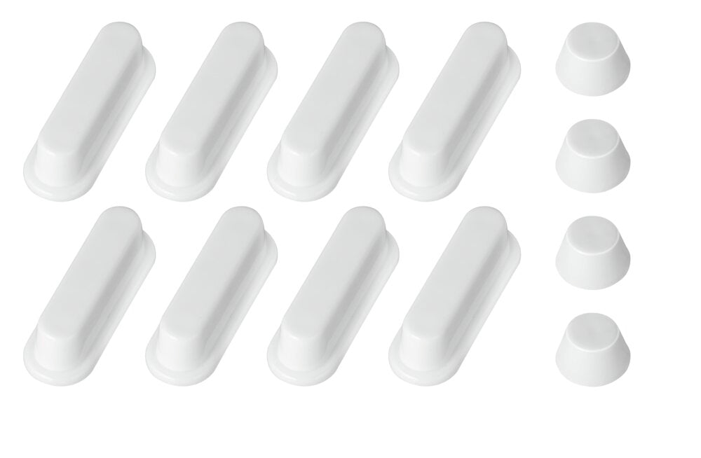Detalj av Dempestopper for toalettsete hvit plast 4 stk WENKO