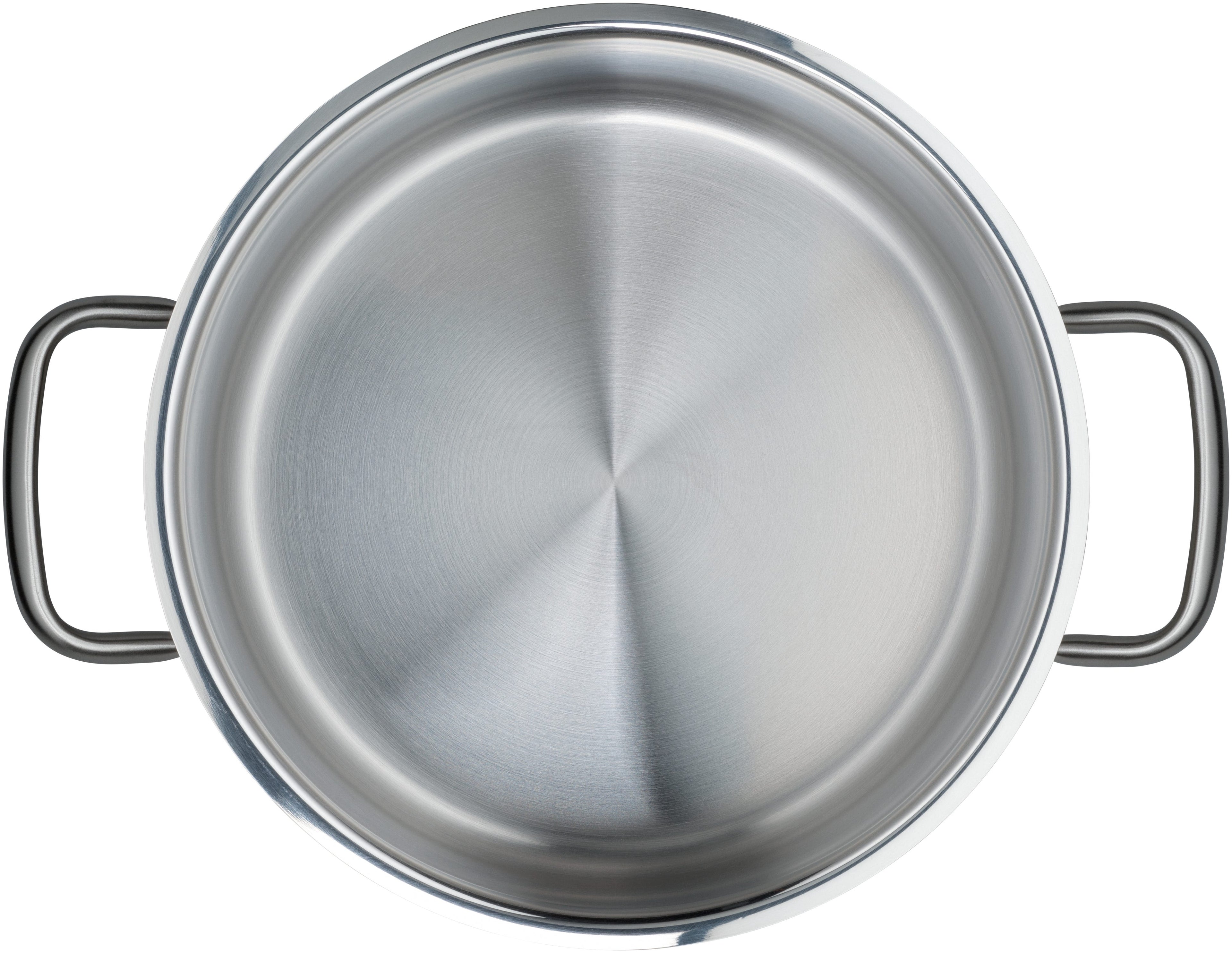 Detalj av håndtak på Gourmet Plus kjele 24 cm med lokk rustfritt stål