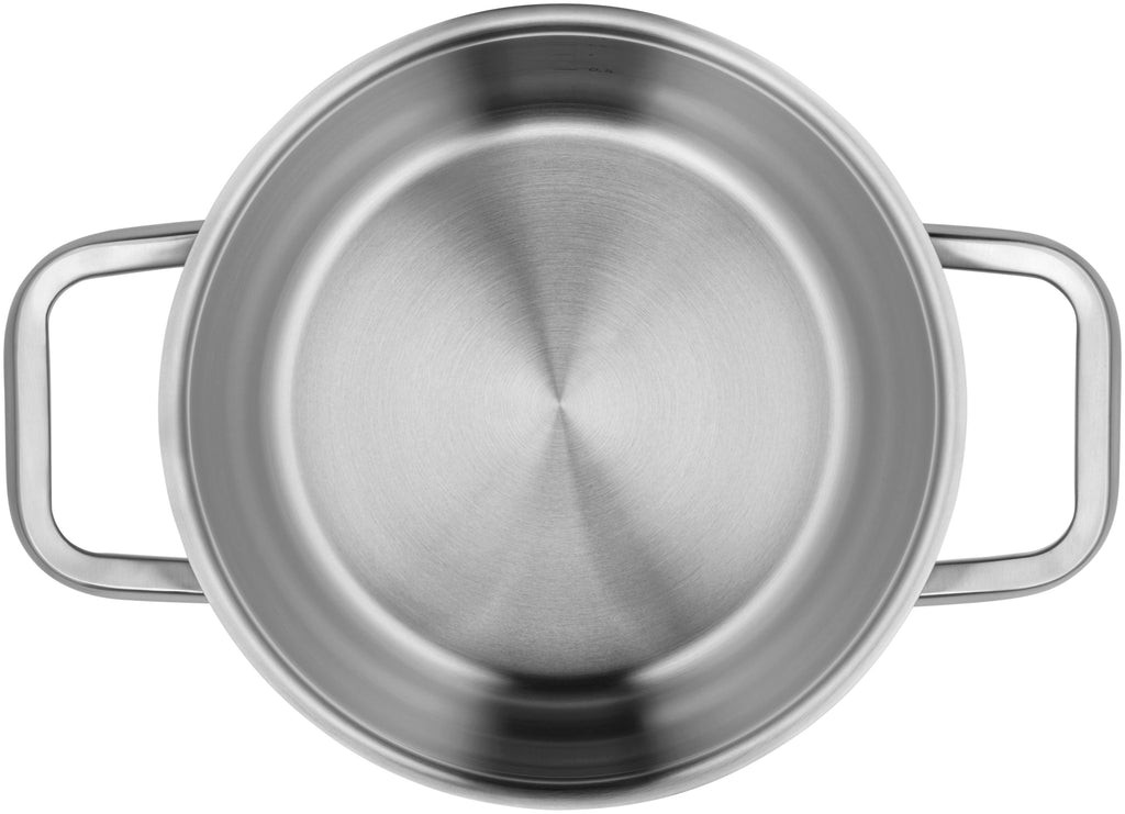 Detalj av Iconic kjele 18 cm med lokk rustfritt stål 2,3 L