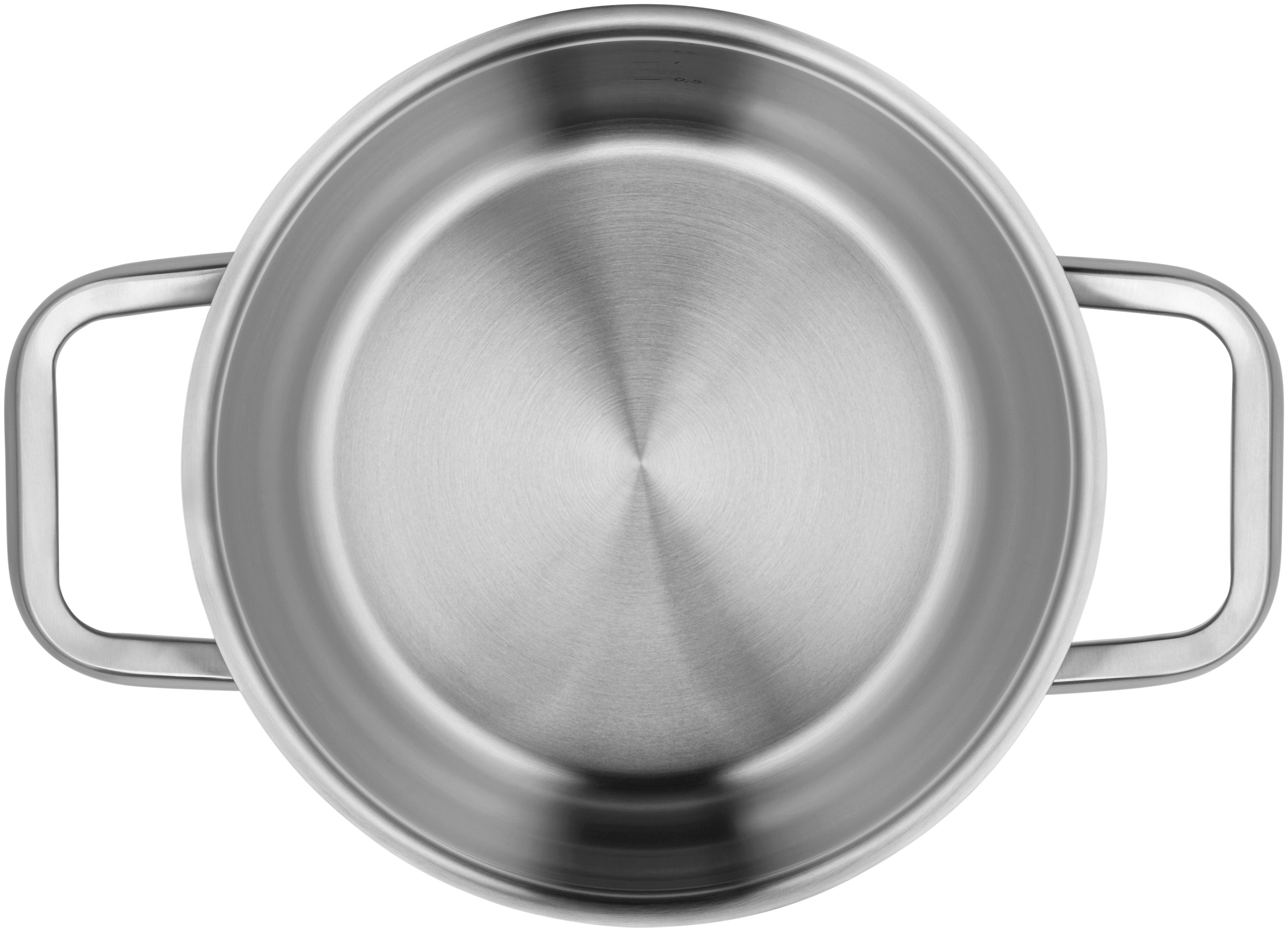 Detalj av Iconic kjele 18 cm med lokk rustfritt stål 2,3 L