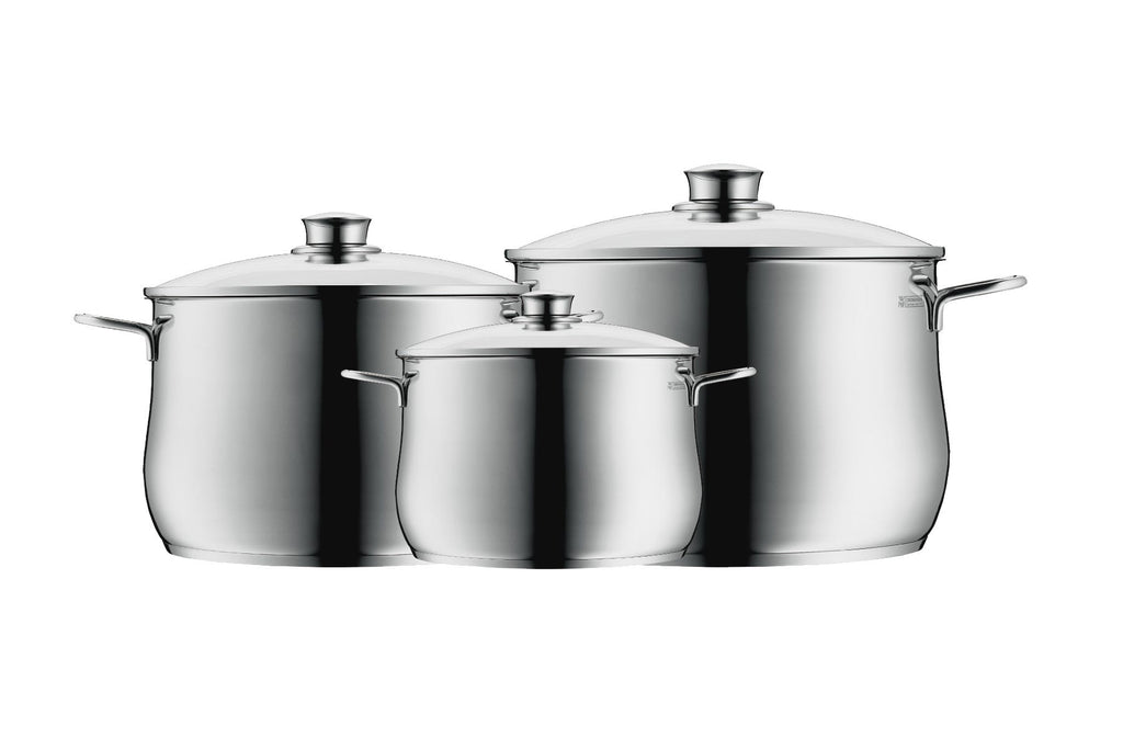 Diadem Plus grytesett 3-delt rustfritt stål induksjon forfra