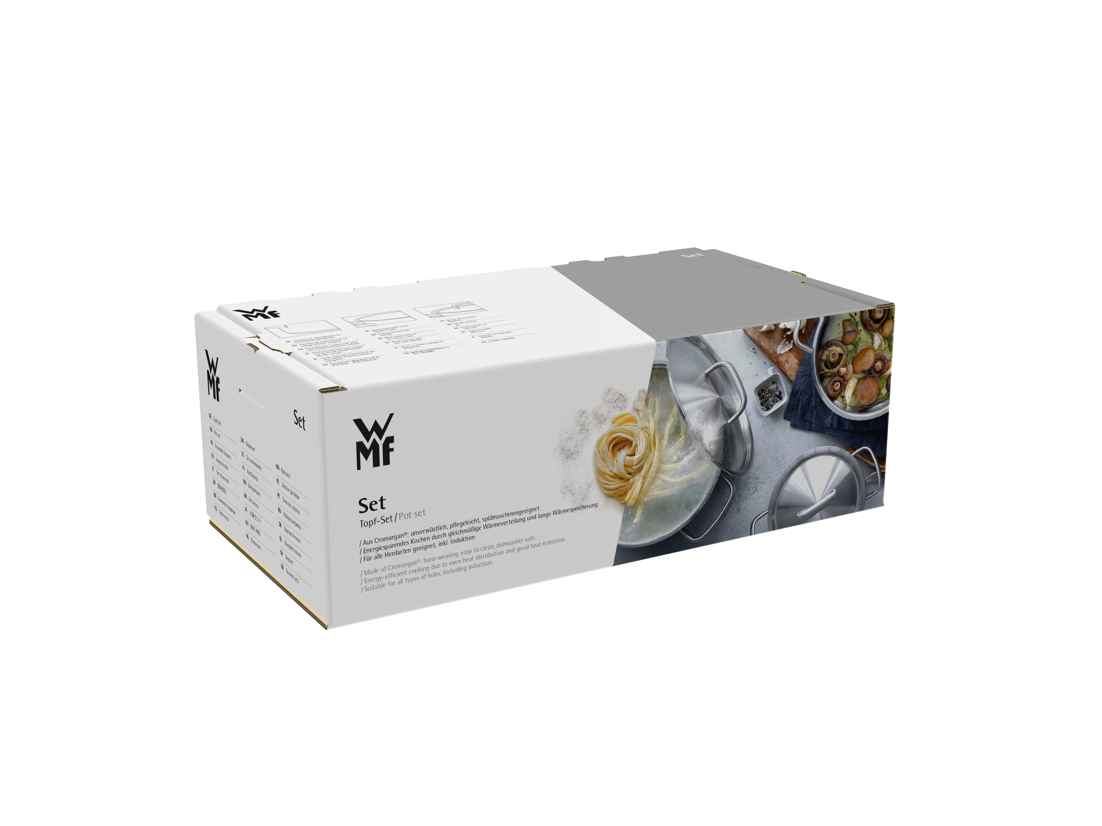 Diadem Plus grytesett 3-delt rustfritt stål induksjon sideprofil