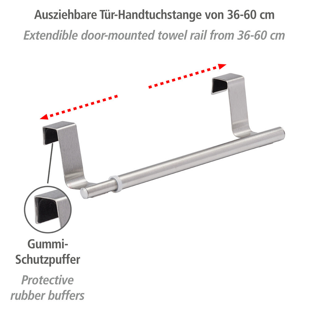 Dørhåndklestang teleskop 60 cm rustfritt stål Wenko detalj