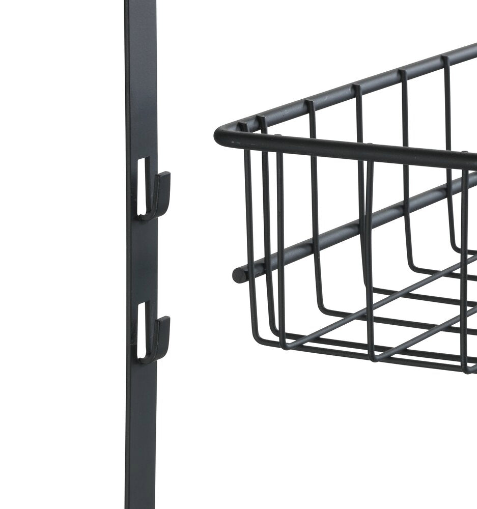 Dørhylle svart metall for ekstra oppbevaring Wenko design