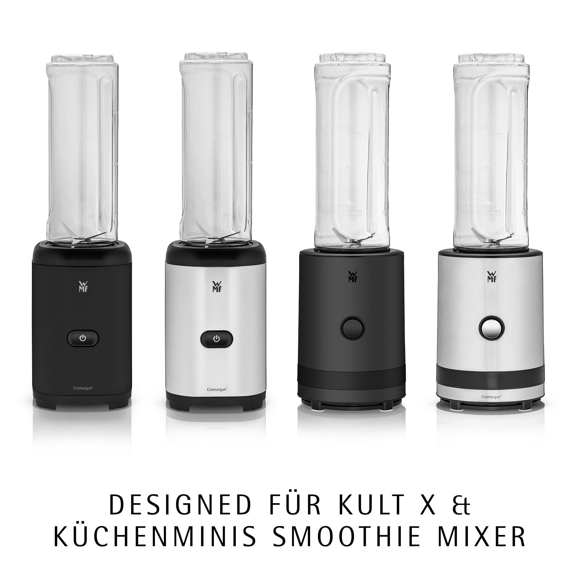 Drikkeflaske Kult X Mix & Go 0,6 L tritan BPA-fri montert på blender