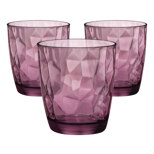 Drikkeglass Diamond 300 ml 3-delt lilla forfra