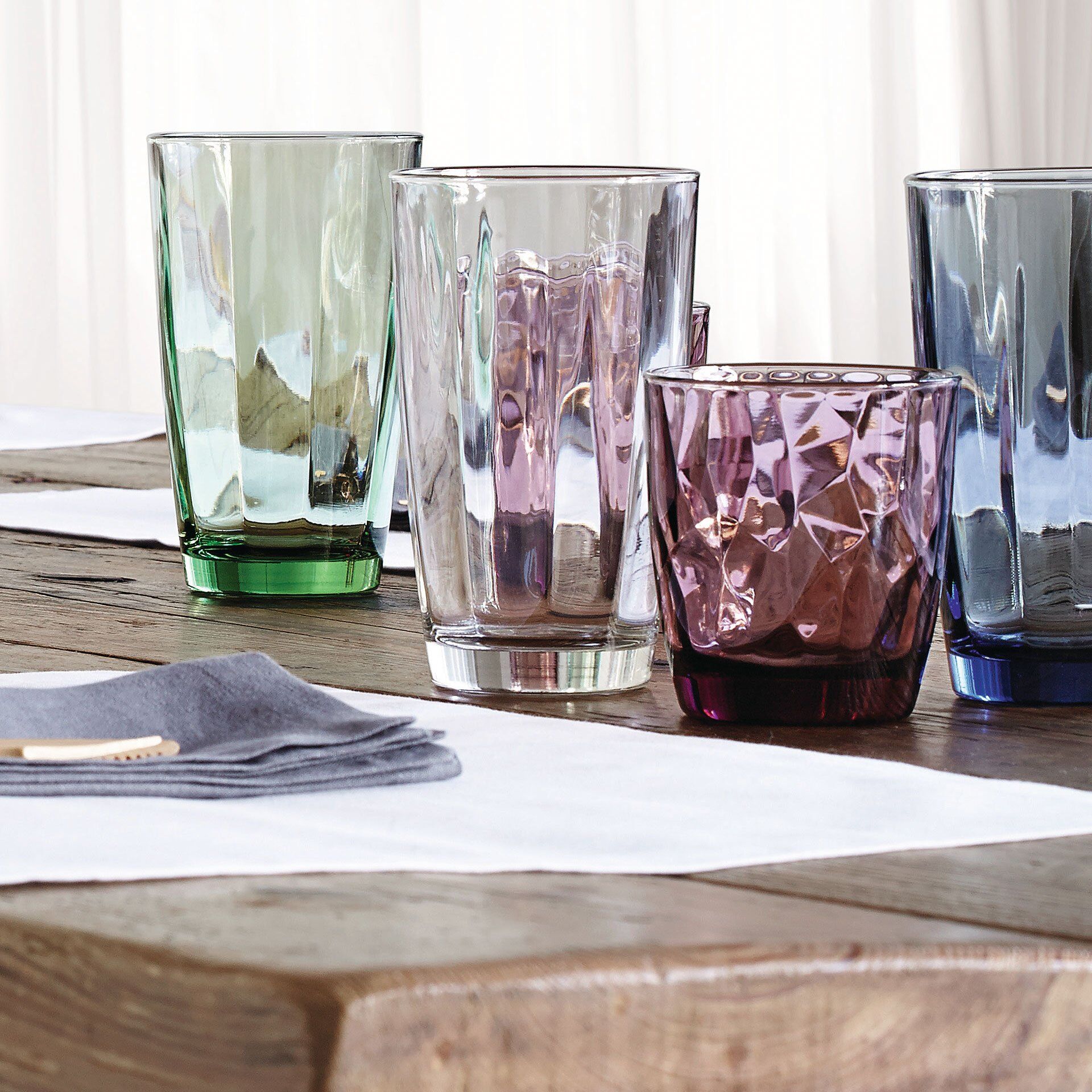 Drikkeglass Diamond 300 ml 3-delt lilla detalj