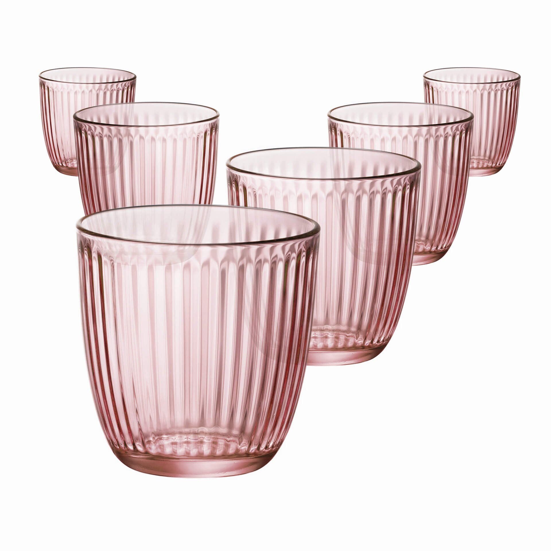 Drikkeglass Line Acqua 290 ml rosa forfra