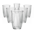Drikkeglass Line Acqua 390 ml 6-delt sett retromønster forfra