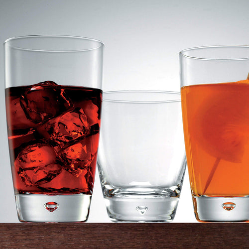 Bakside av Drikkeglass Luna 340 ml 3-delt sett fra Bormioli Rocco