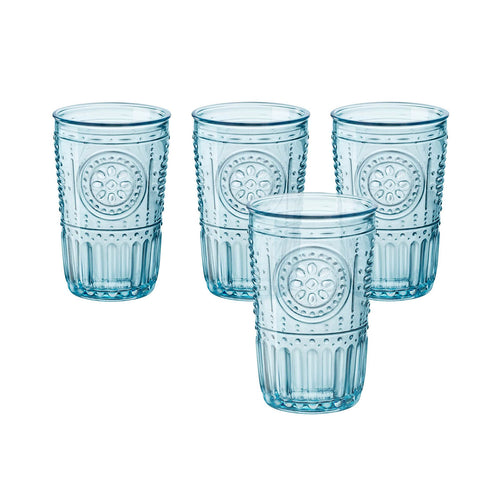 Drikkeglass Romantic 340 ml blå forfra