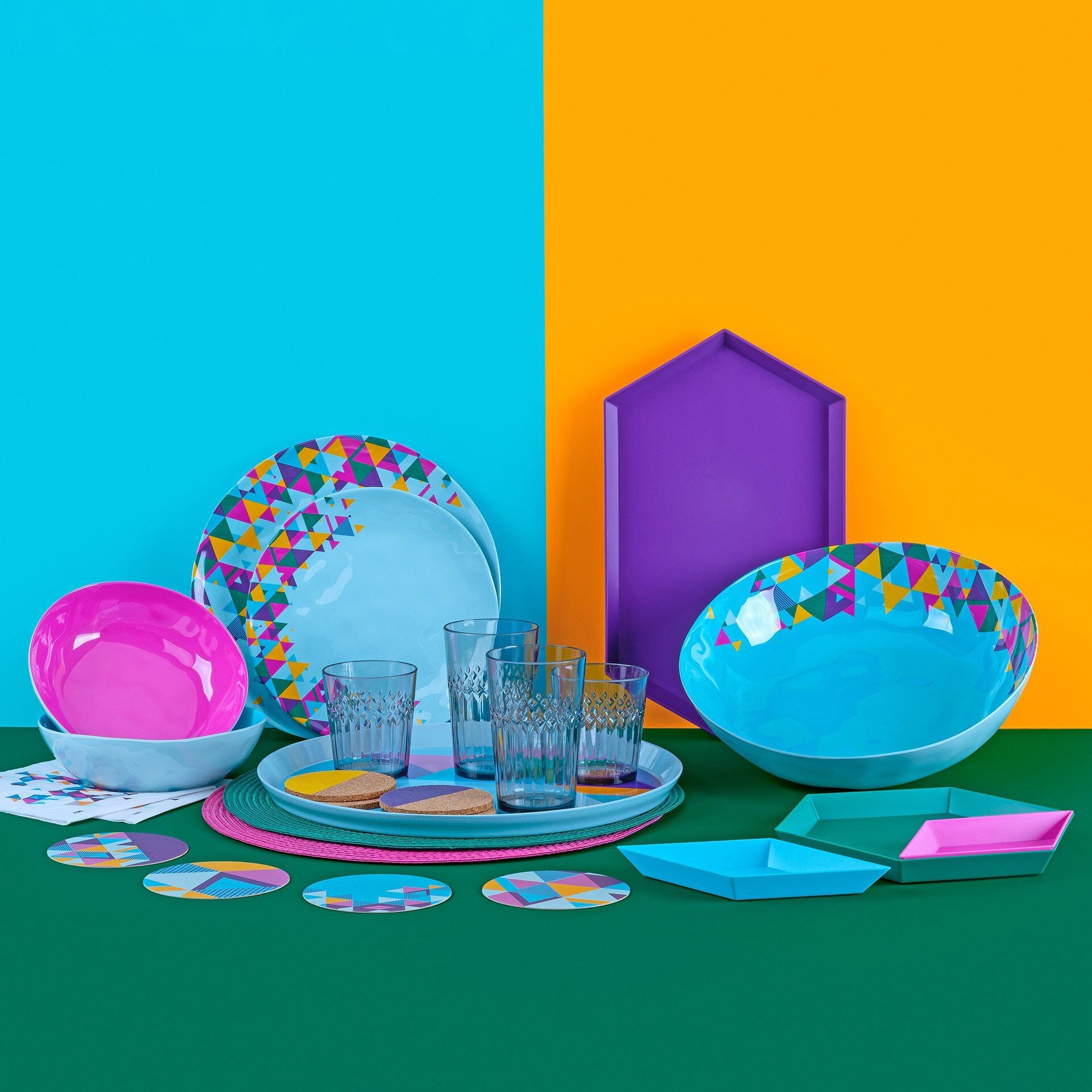 Nærbilde av overflate på Drikkeglass Urban Oasis 250 ml plast - Tasty