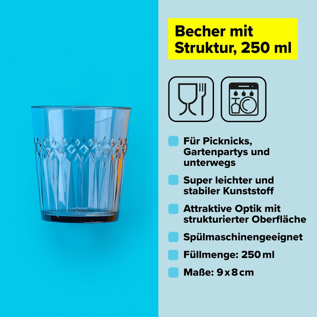Drikkeglass Urban Oasis 250 ml plast - Tasty i bruk utendørs