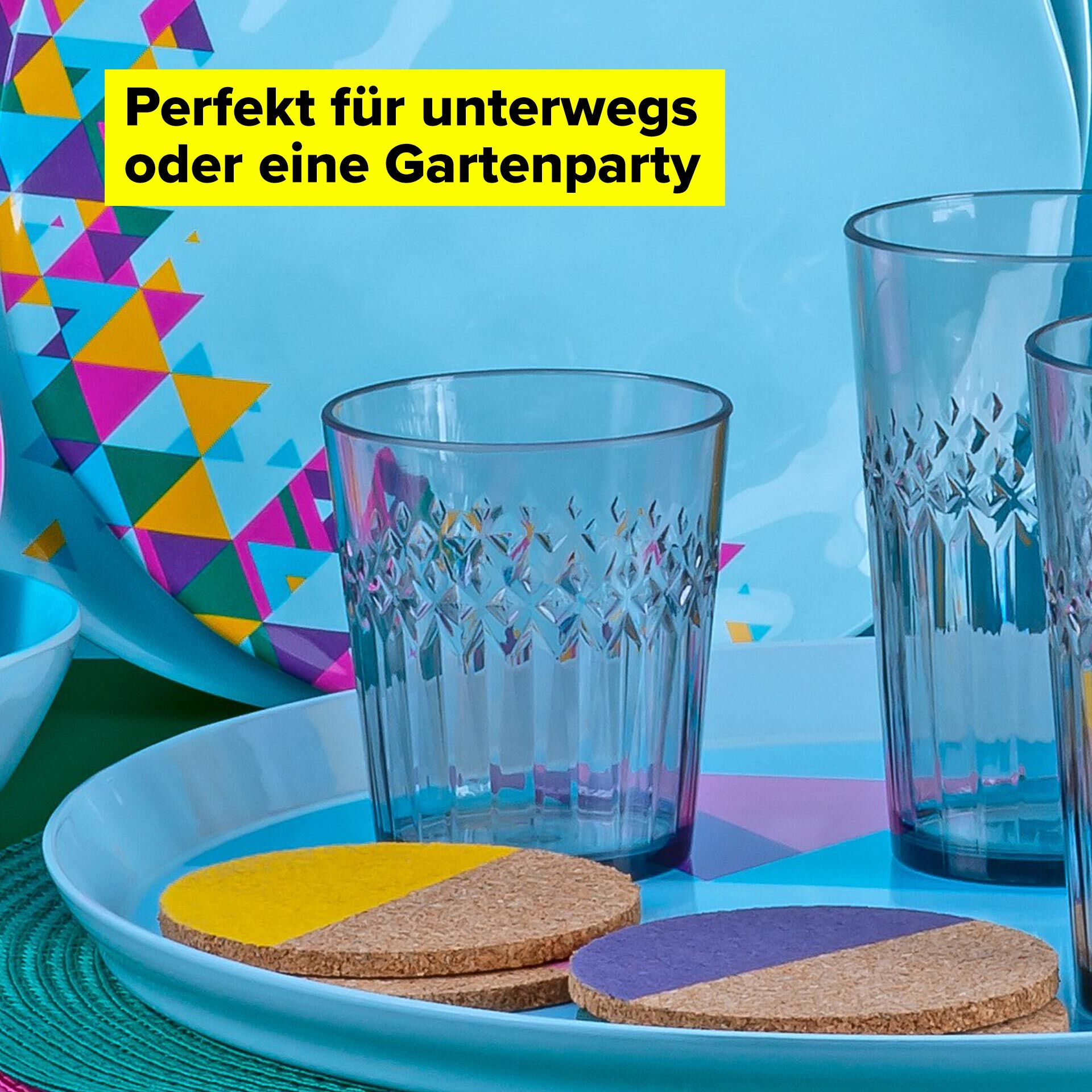 Drikkeglass Urban Oasis 250 ml plast - Tasty stablet