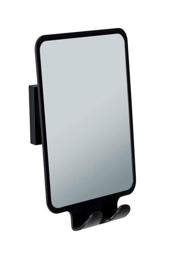 Duggfritt veggspeil Quadro svart vacuum-loc forfra