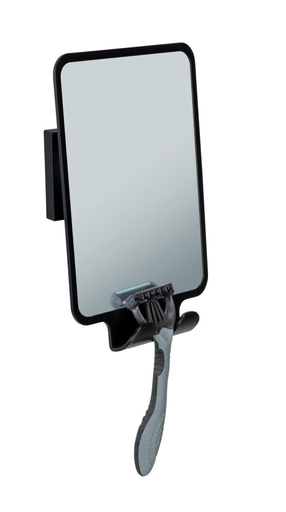 Duggfritt veggspeil Quadro svart vacuum-loc med speilbilde