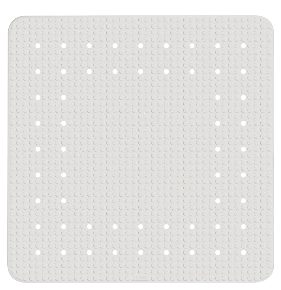 Dusj-innleggsmatte Mirasol hvit 54 x 54 cm gummi forfra