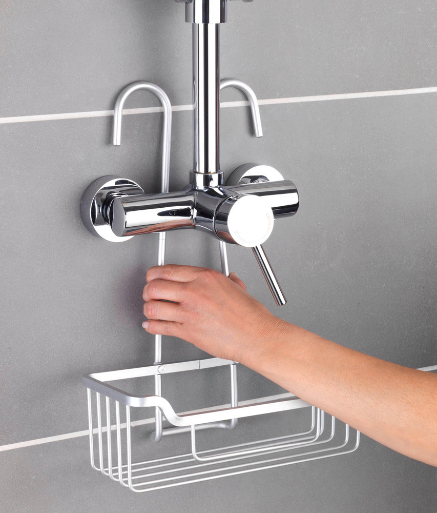 Dusj-caddy Milo aluminium for termostat med dusjutstyr