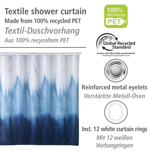 Dusjforheng Alara resirkulert polyester 180 x 200 cm bakside
