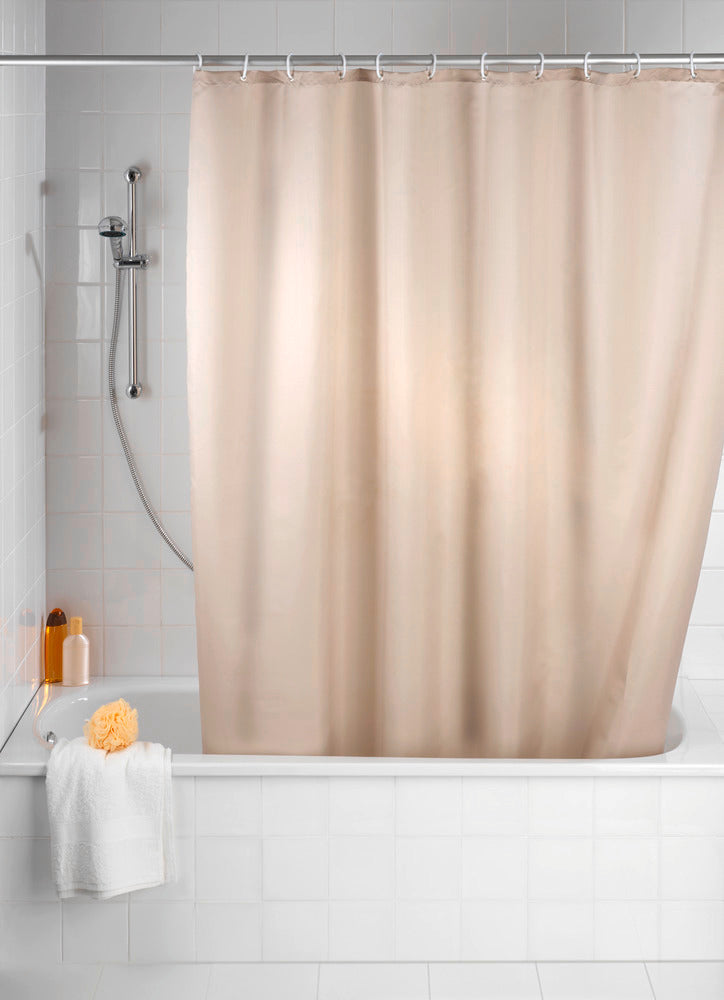 Dusjforheng anti-mugg beige 180×200 cm vaskbar med kroker