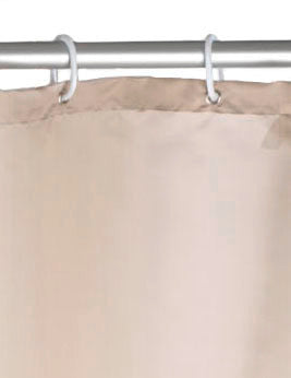 Foldet Dusjforheng anti-mugg beige 180×200 cm vaskbar