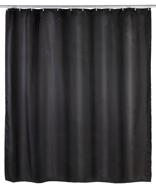 Dusjforheng anti-mugg svart 180×200 cm vaskbar Wenko forfra