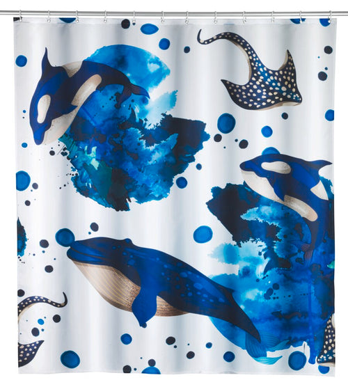 Dusjforheng Aquaris resirkulert polyester 180 x 200 cm forfra